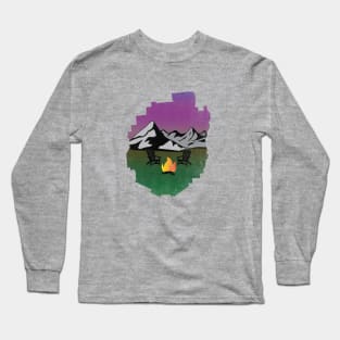 Adirondack Chairs & Fire Long Sleeve T-Shirt